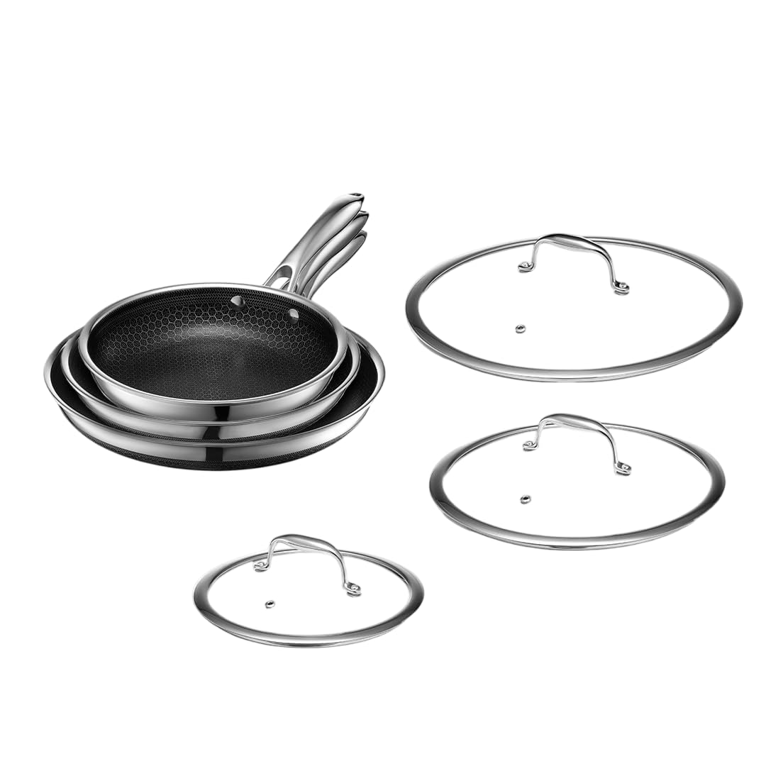 k*o様 HEXCLAD 10\" Hybrid Pan (26cm) HexClad 10 Inch Hybrid Stainless Steel Frying Pan with Stay